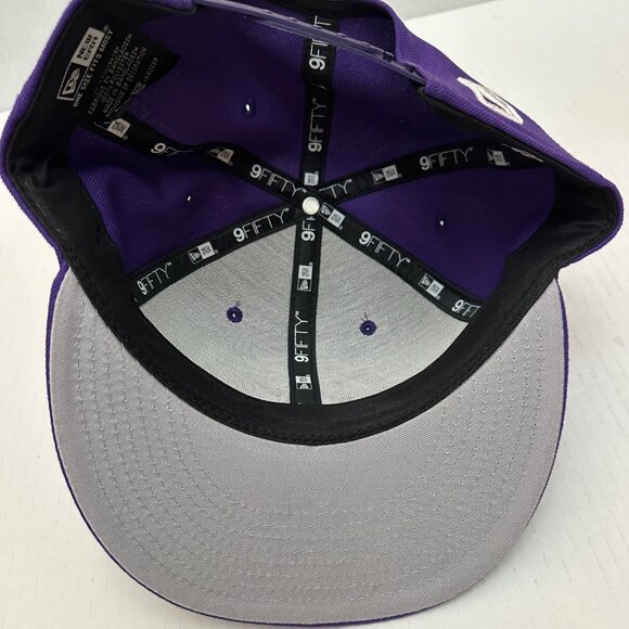 Los Angeles Lakers New Era 9FIFTY Purple One Size Ball Cap Hat Flat Bill SnapBac - Picture 9 of 10